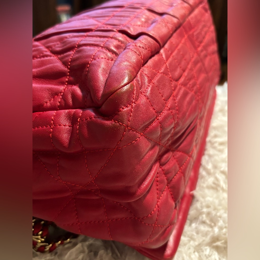 Dior Red Cannage Leather Delidior Flap Shoulder Bag w/ COA - Picture 6 of 16